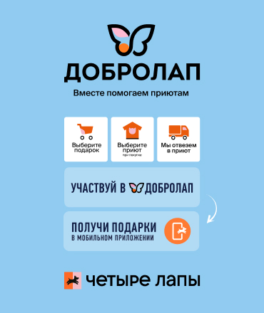 Стартовала 18-я акция Добролап в "Четырех лапах"!